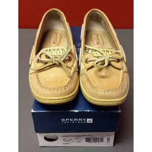 Sperry Shoes Womens 5.5M Top Sider Angelfish Boat TAN Leather
